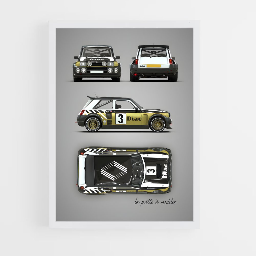 Poster Renault Rallye Vintage (vue 3)