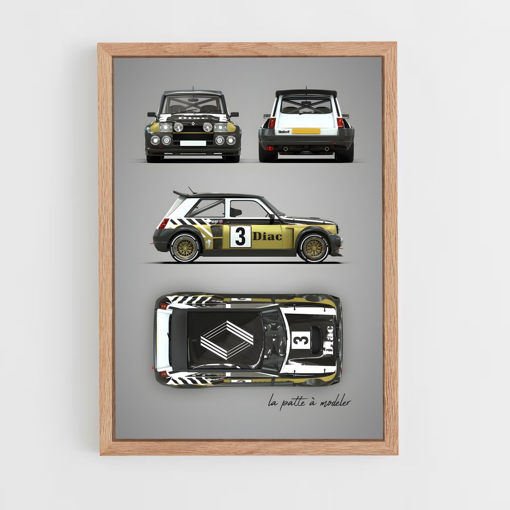 Poster Renault Rallye Vintage (vue 4)