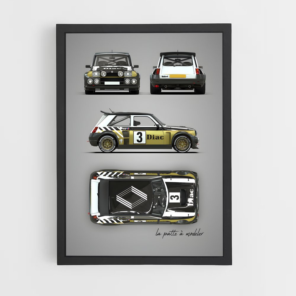 Poster Renault Rallye Vintage (vue 2)