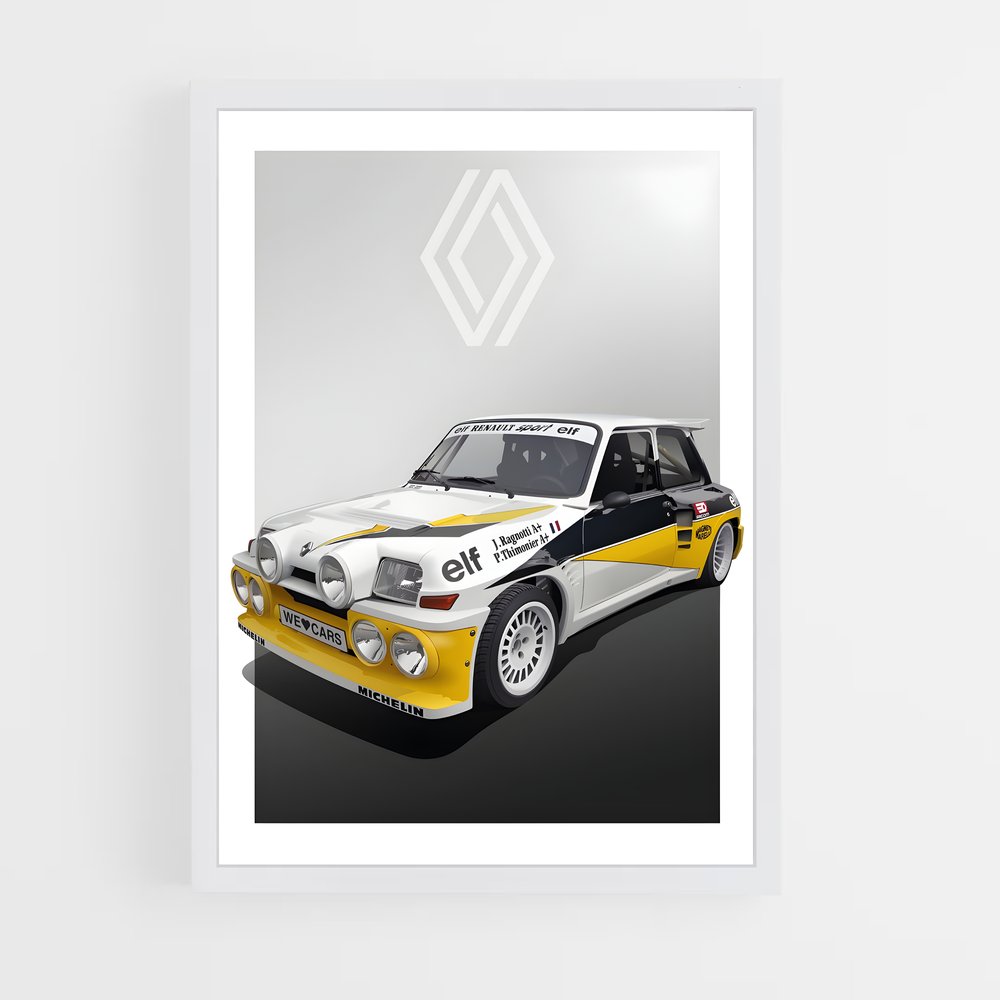 Poster Renault Turbo Vintage (vue 3)