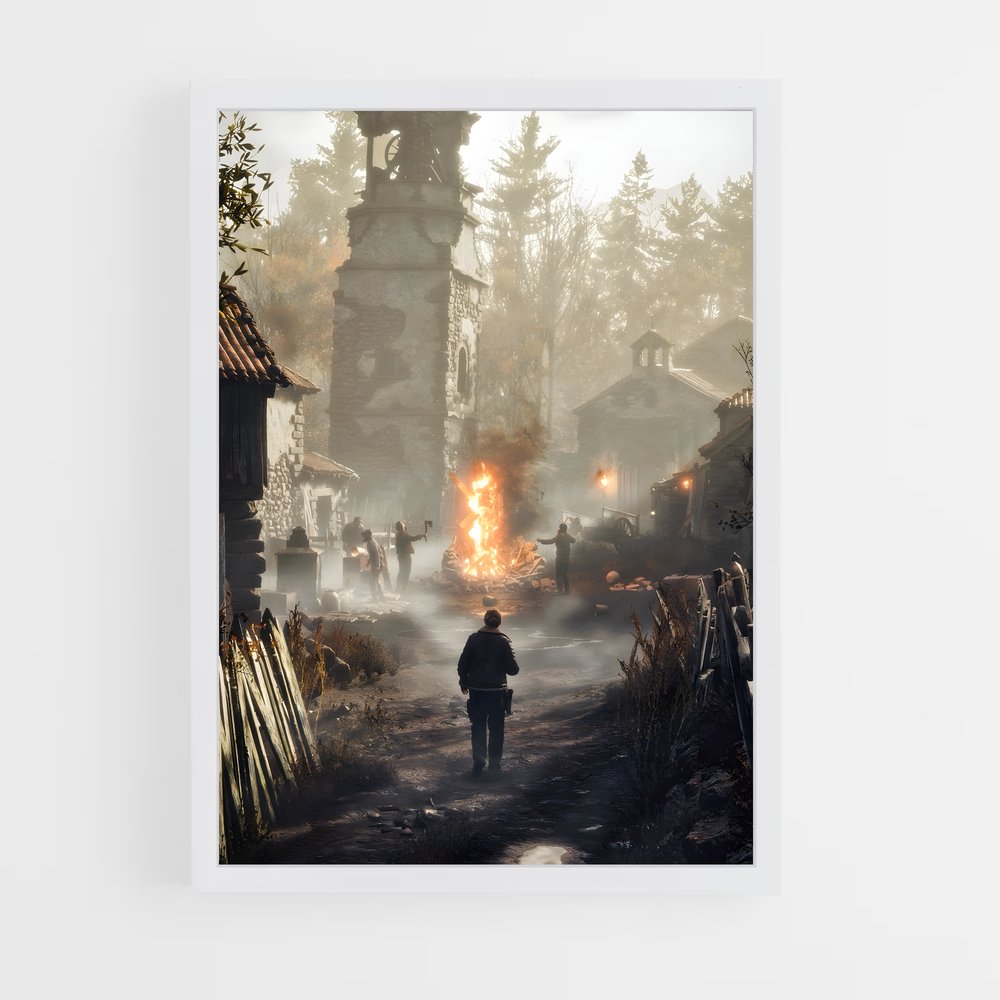 Poster Village Hanté – affiche Resident Evil (vue 3)