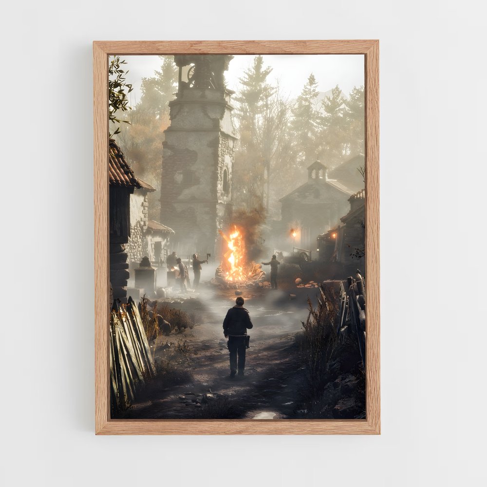 Poster Village Hanté – affiche Resident Evil (vue 4)