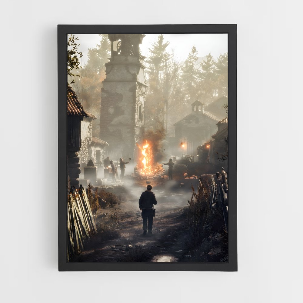 Poster Village Hanté – affiche Resident Evil (vue 2)