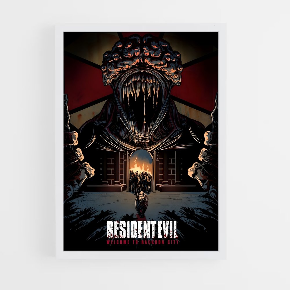 Poster Terreur à Raccoon City – affiche Resident Evil (vue 3)