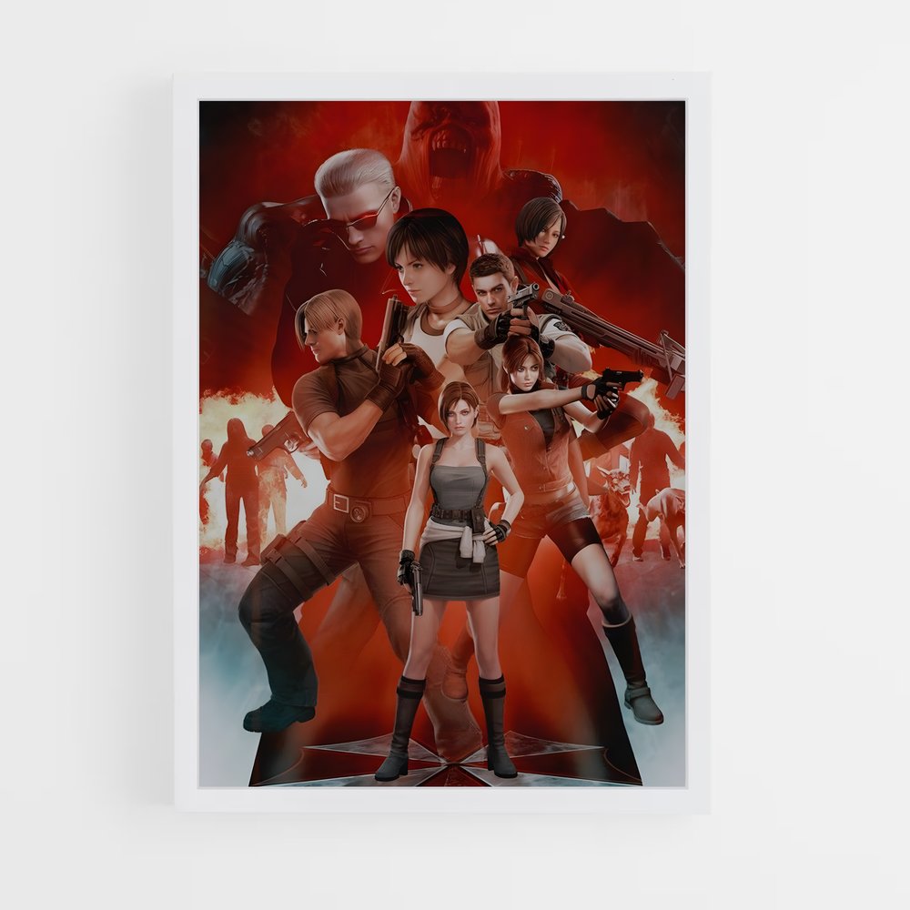 Poster Lutte Contre l'Invasion – affiche Resident Evil (vue 3)