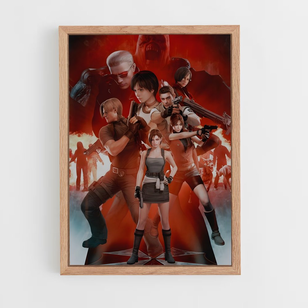 Poster Lutte Contre l'Invasion – affiche Resident Evil (vue 4)