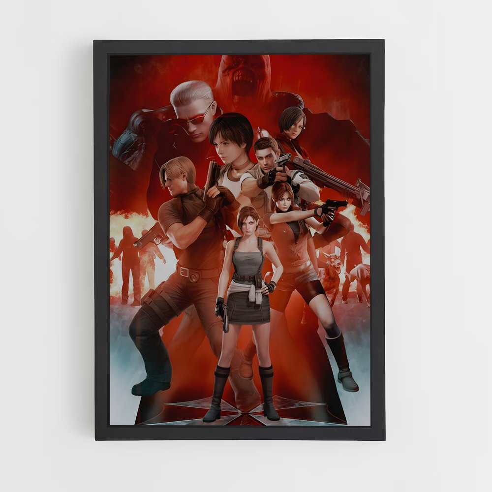 Poster Lutte Contre l'Invasion – affiche Resident Evil (vue 2)