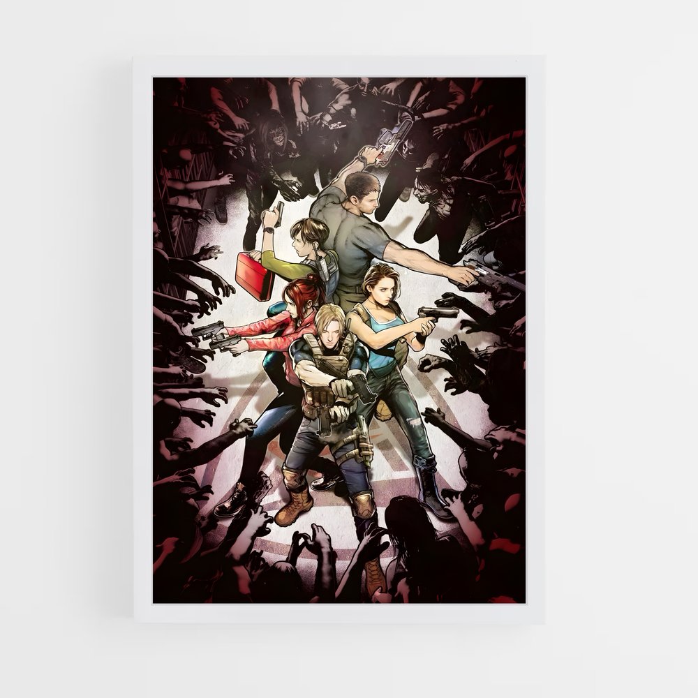 Poster Combat de Survivants – affiche Resident Evil (vue 3)
