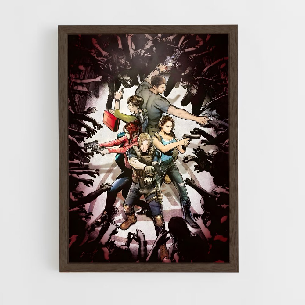 Poster Combat de Survivants – affiche Resident Evil (vue 5)