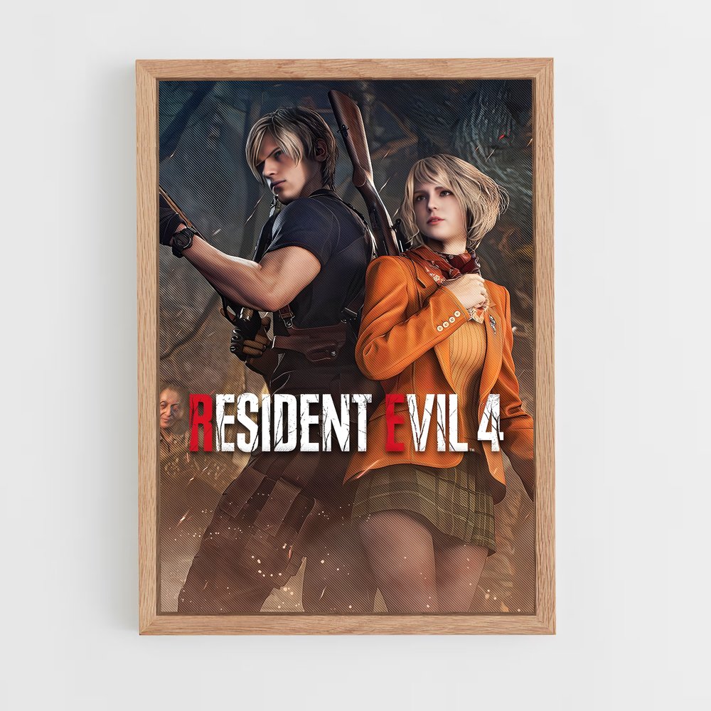 Poster Résistance Héroïque – affiche Resident Evil (vue 4)