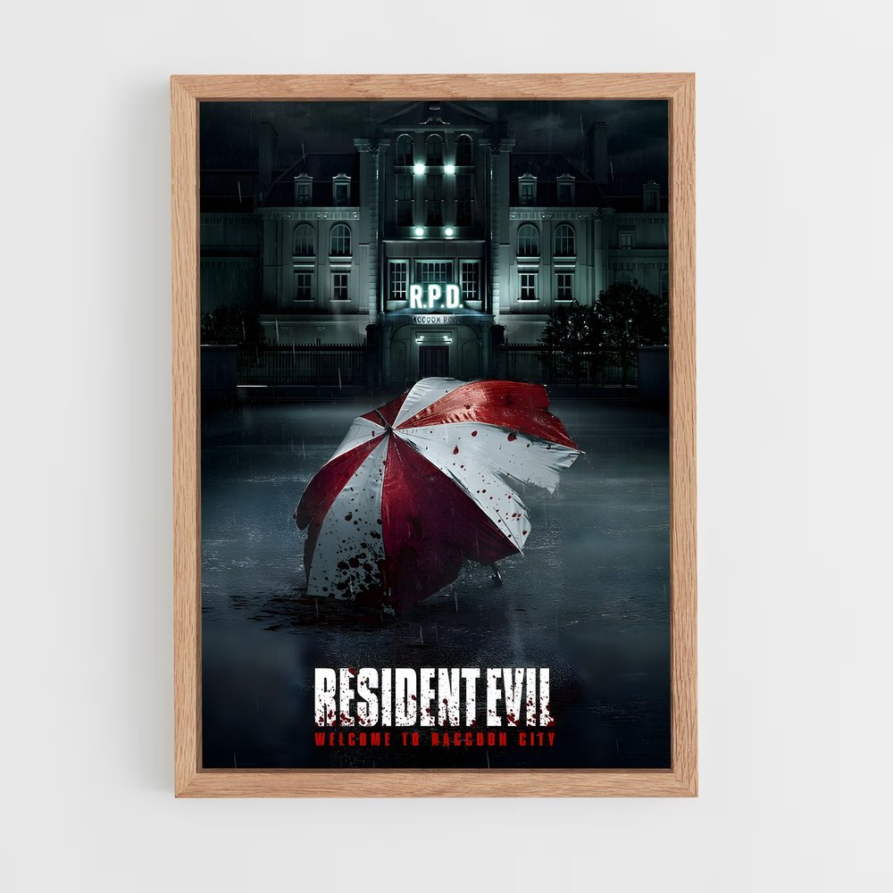 Poster Parapluie Raccoon – affiche Resident Evil (vue 4)