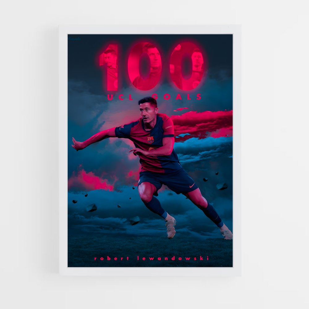 Poster 100 UCL Goals – affiche Football (vue 3)