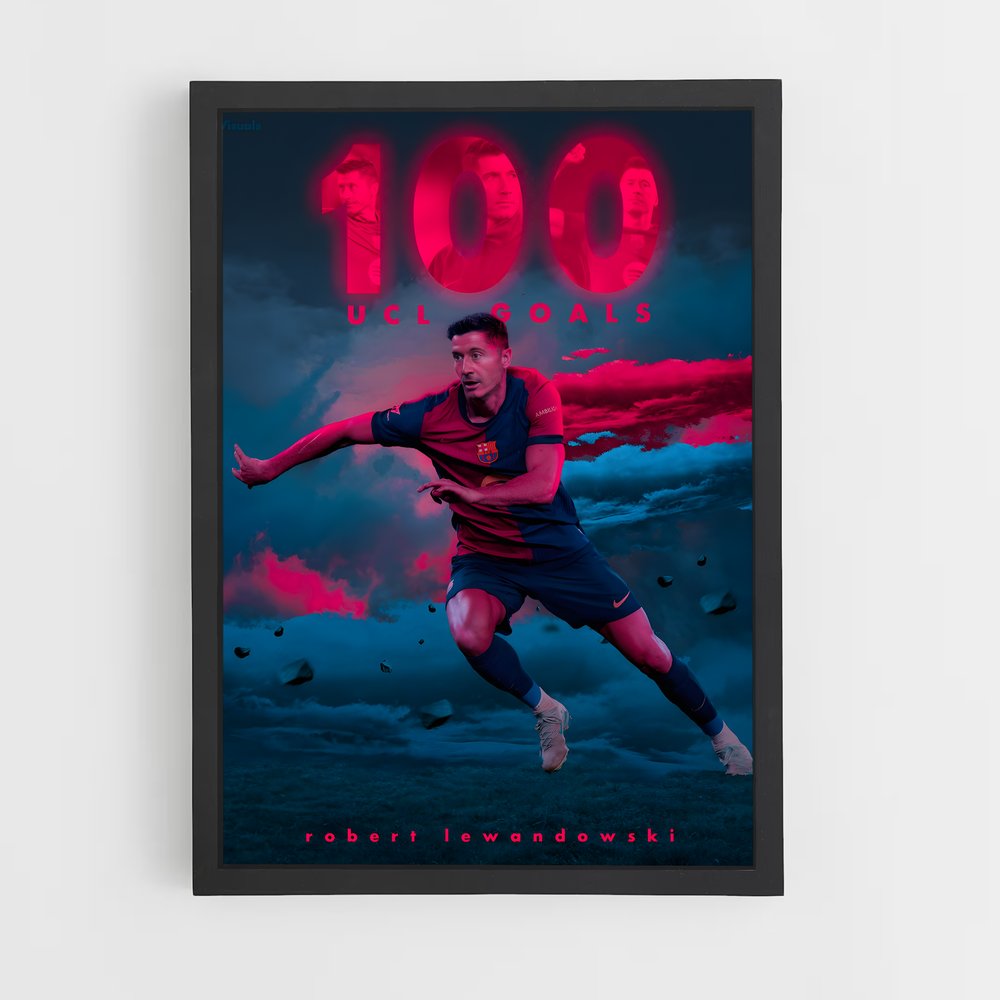 Poster 100 UCL Goals – affiche Football (vue 2)