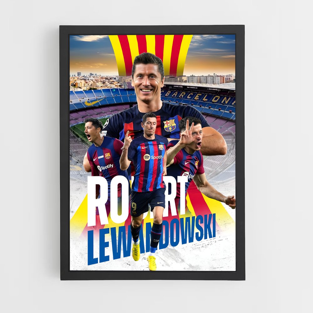 Poster Barcelone Étoile – affiche Football (vue 2)