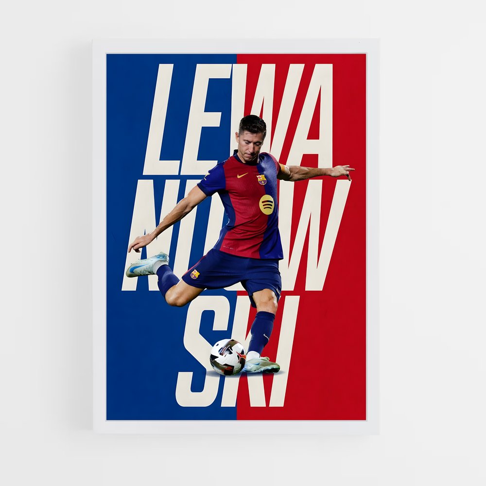 Poster Lewandowski Dynamique – affiche Football (vue 3)