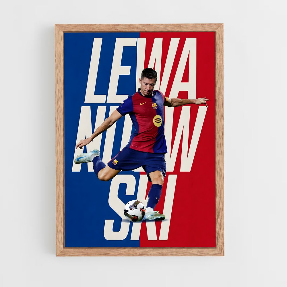 Poster Lewandowski Dynamique – affiche Football (vue 4)