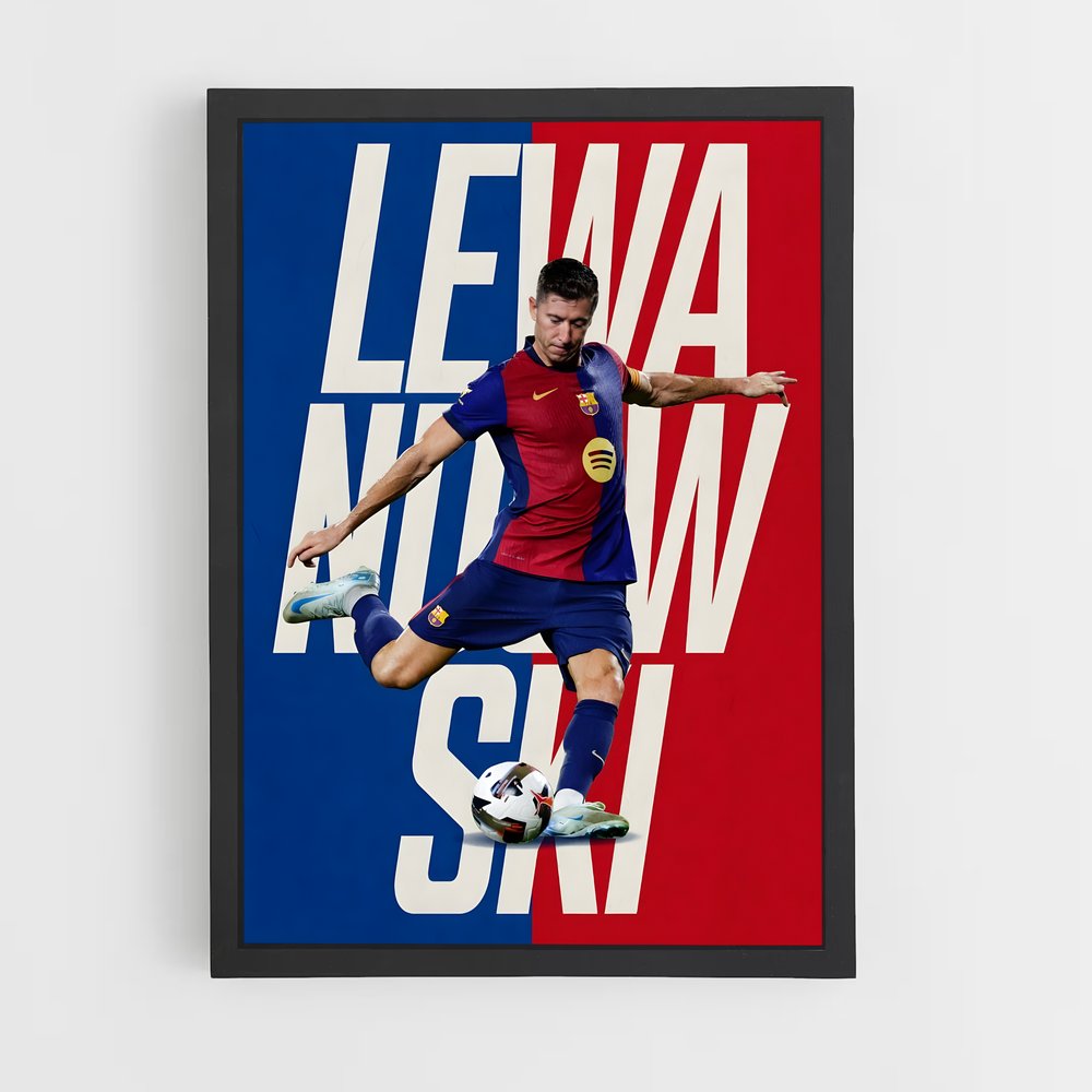 Poster Lewandowski Dynamique – affiche Football (vue 2)