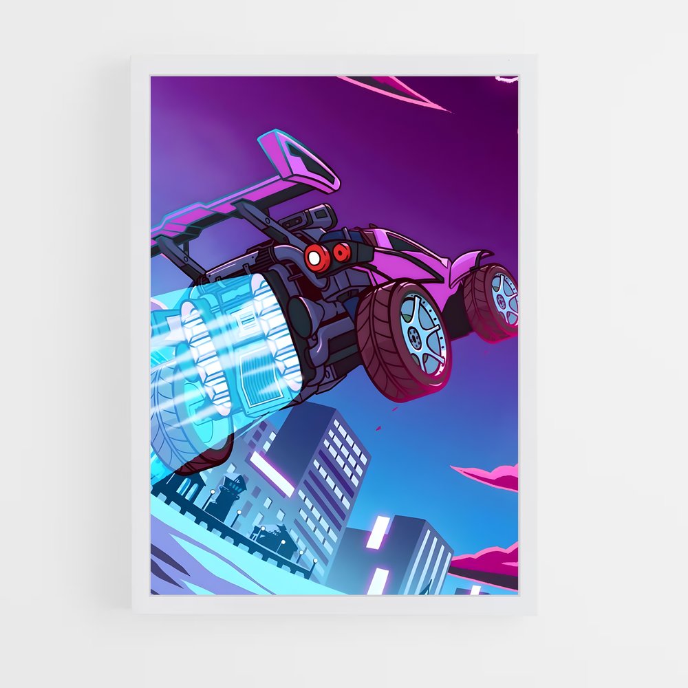 Poster Rocket League Violet (vue 3)