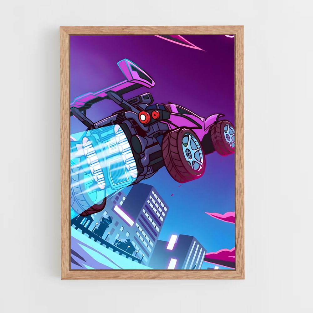Poster Rocket League Violet (vue 4)