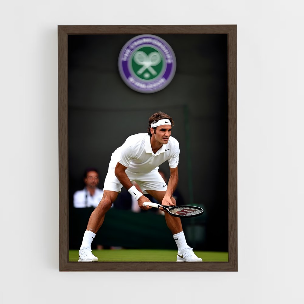Poster Rodger Federer Blanc – affiche Tennis (vue 5)