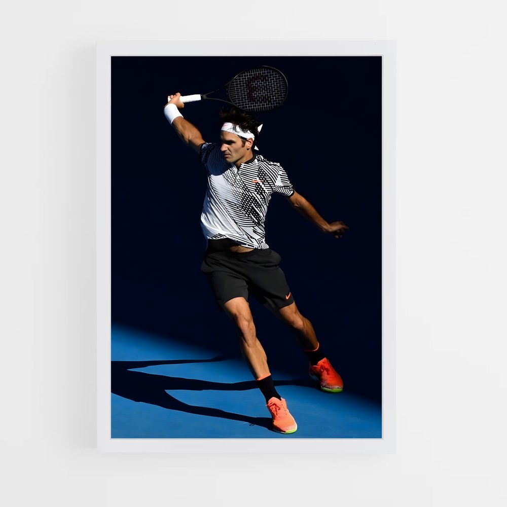 Poster Raquette Federer – affiche Tennis (vue 3)