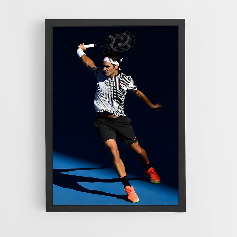 Poster Raquette Federer – affiche Tennis (vue 2)