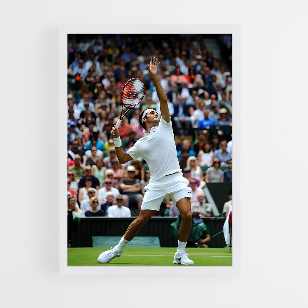 Poster Rodger Federer Tir – affiche Tennis (vue 3)