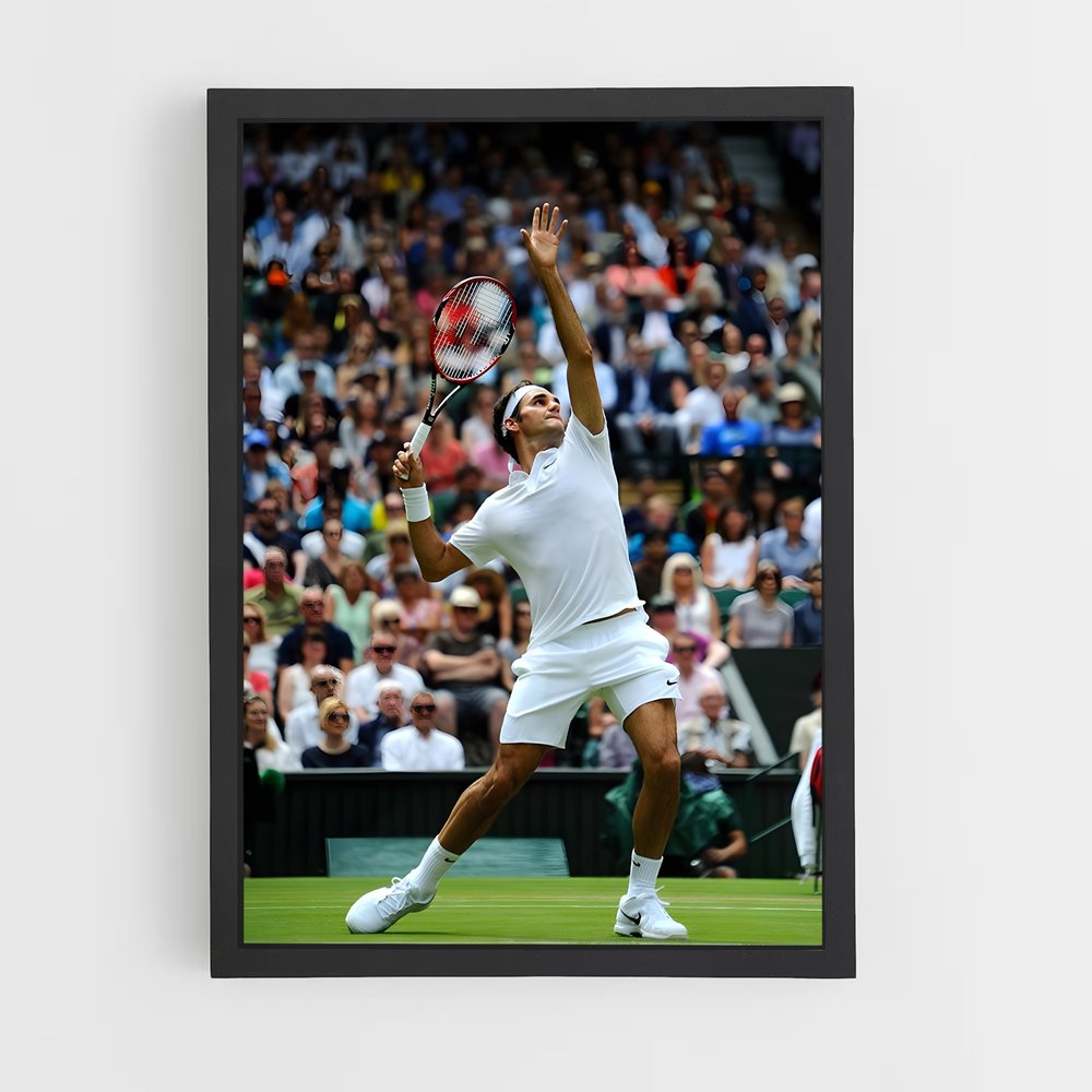 Poster Rodger Federer Tir – affiche Tennis (vue 2)