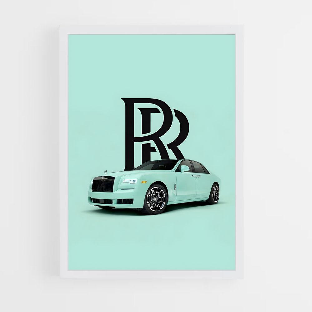 Poster Élégance Mint – affiche Rolls-Royce (vue 3)