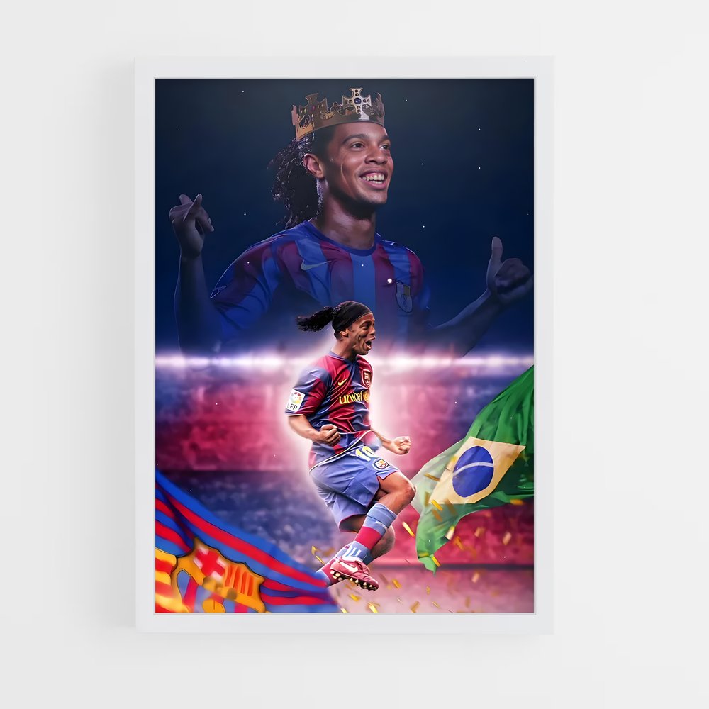 Poster Ronaldinho Roi – affiche Football (vue 3)