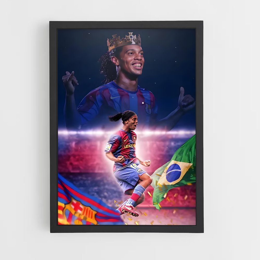 Poster Ronaldinho Roi – affiche Football (vue 2)