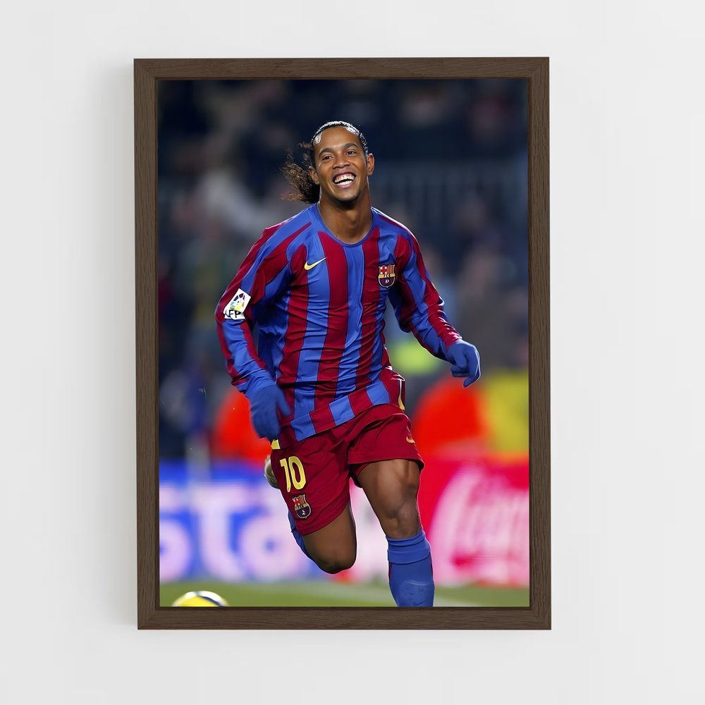 Poster Ronaldinho Course – affiche Football (vue 5)