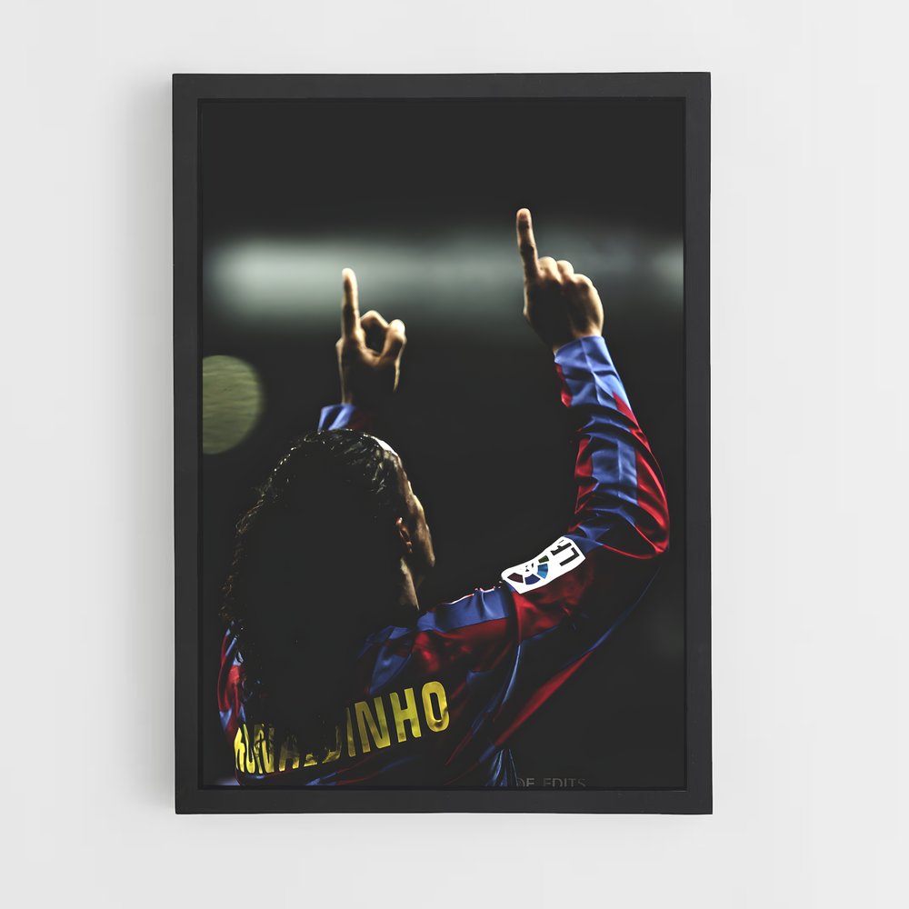 Poster Doigts Ronaldinho – affiche Football (vue 2)