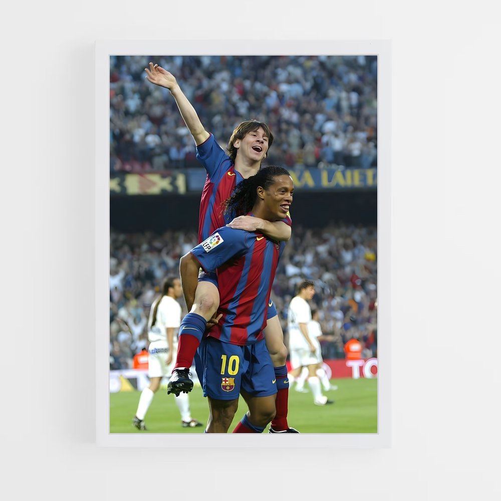 Poster Ronaldinho Messi – affiche Football (vue 3)
