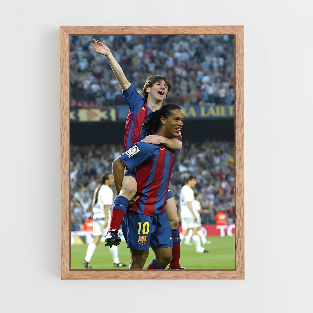 Poster Ronaldinho Messi – affiche Football (vue 4)