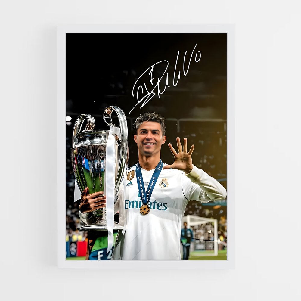 Poster Christiano Signature – affiche Football (vue 3)