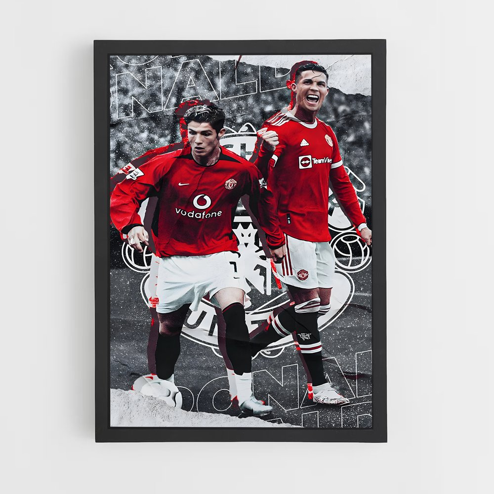 Poster CR7 avant après – affiche Football (vue 2)