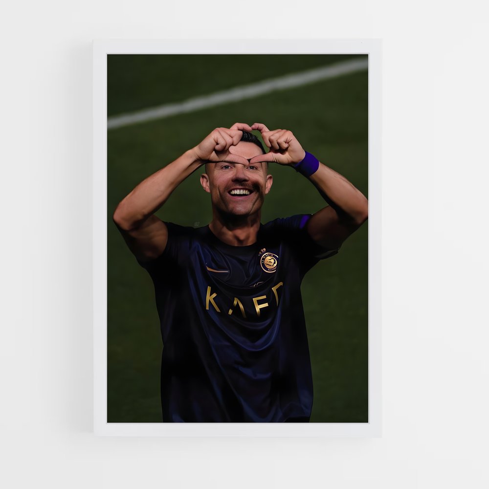 Poster Ronaldo Coeur – affiche Football (vue 3)