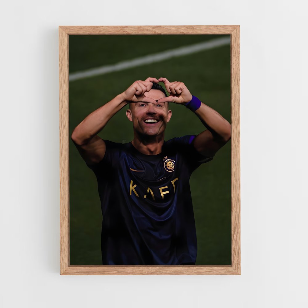 Poster Ronaldo Coeur – affiche Football (vue 4)