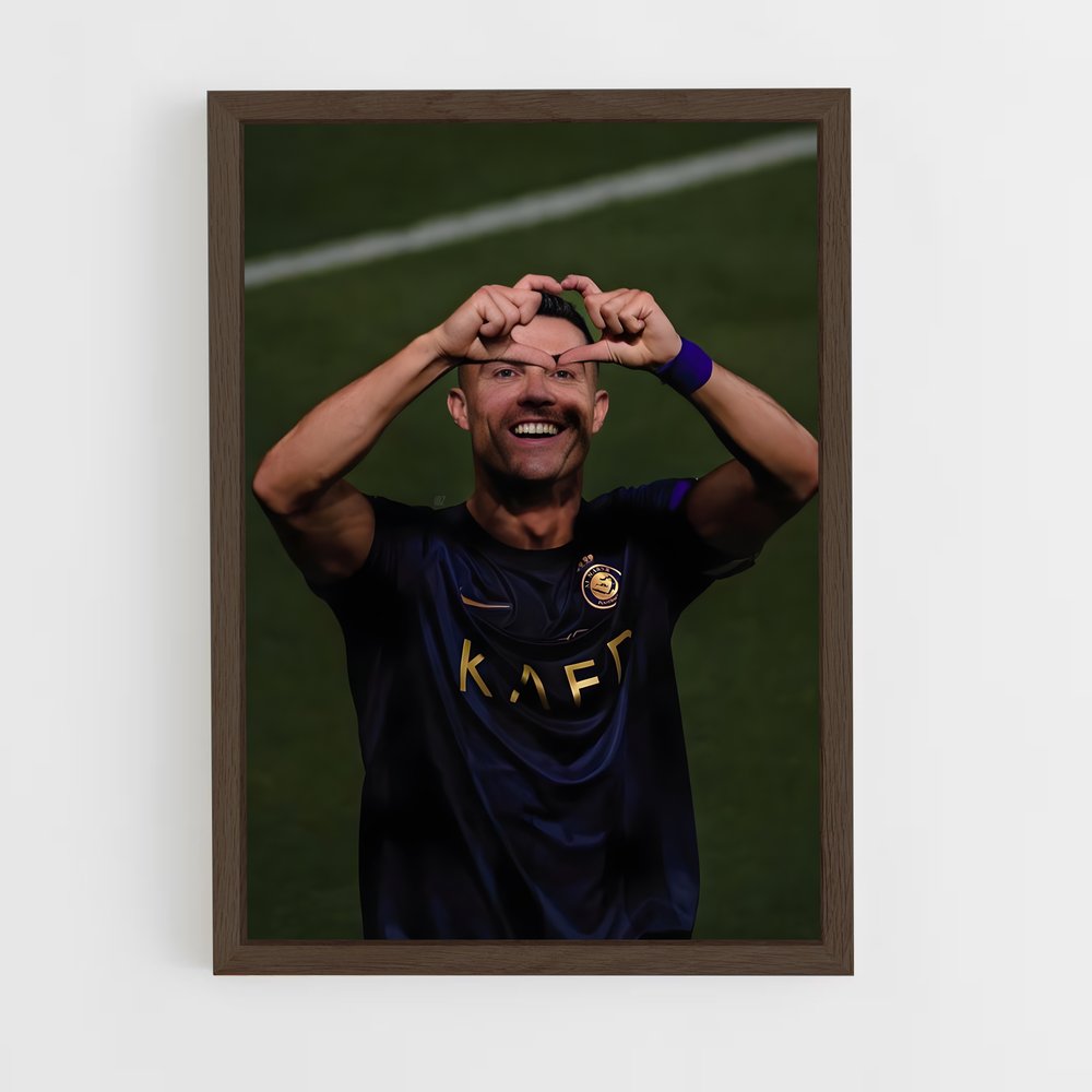 Poster Ronaldo Coeur – affiche Football (vue 5)