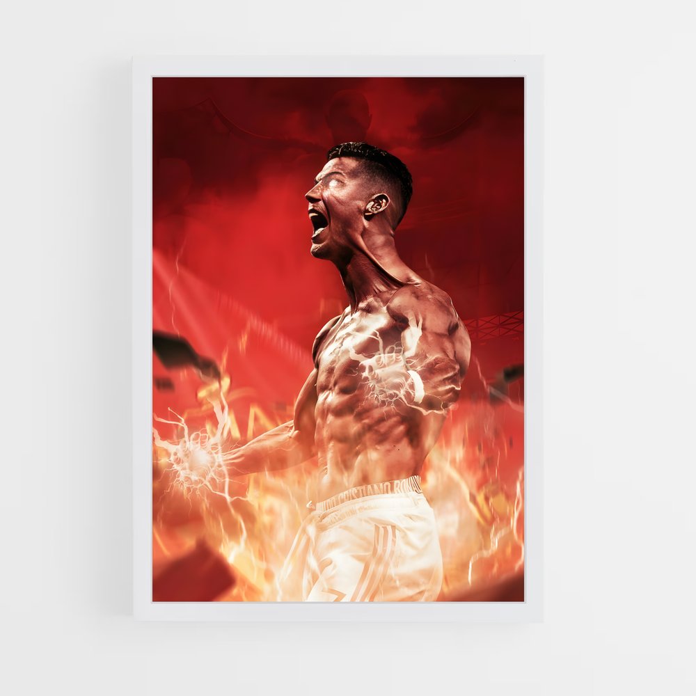 Poster Ronaldo Célébration – affiche Football (vue 3)