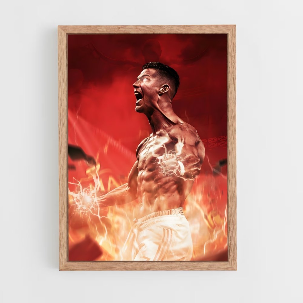 Poster Ronaldo Célébration – affiche Football (vue 4)
