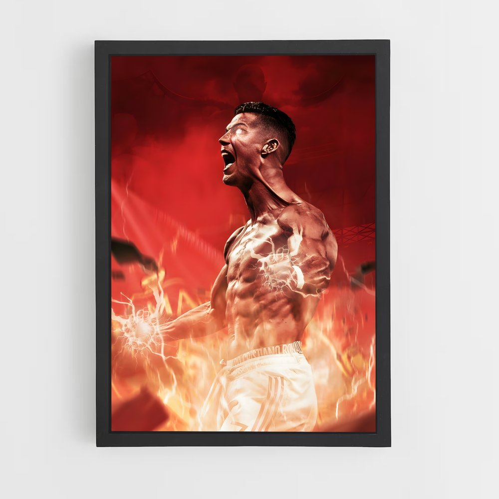 Poster Ronaldo Célébration – affiche Football (vue 2)
