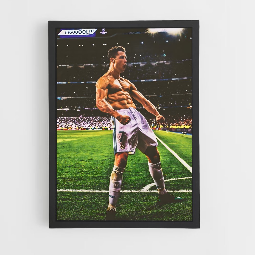 Poster Christiano Ronaldo Muscles – affiche Football (vue 2)