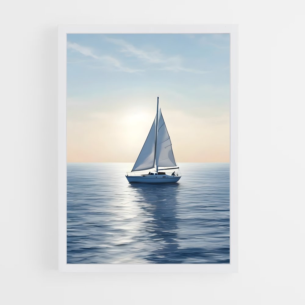 Poster Tranquillité à Voile – affiche Voiliers (vue 3)