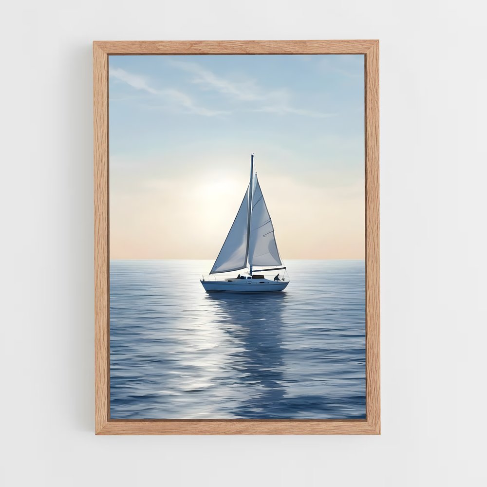 Poster Tranquillité à Voile – affiche Voiliers (vue 4)