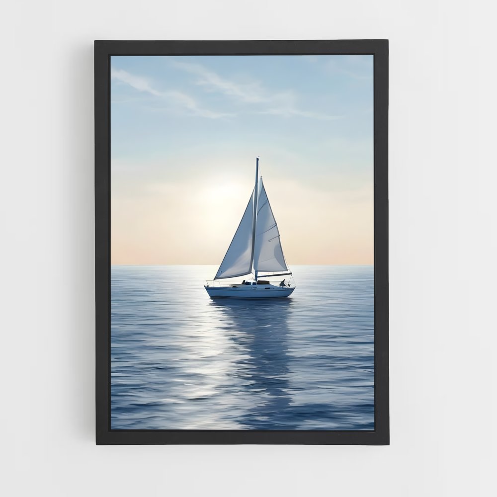 Poster Tranquillité à Voile – affiche Voiliers (vue 2)