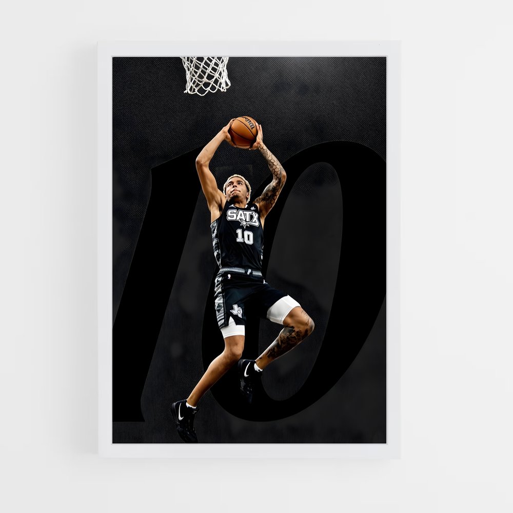 Poster Dunk San Antonio – affiche Basketball (vue 3)