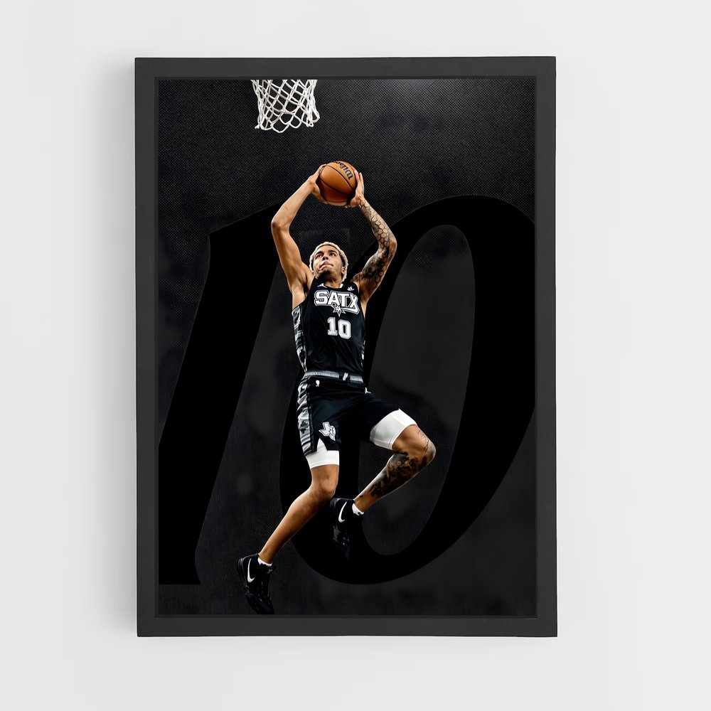 Poster Dunk San Antonio – affiche Basketball (vue 2)