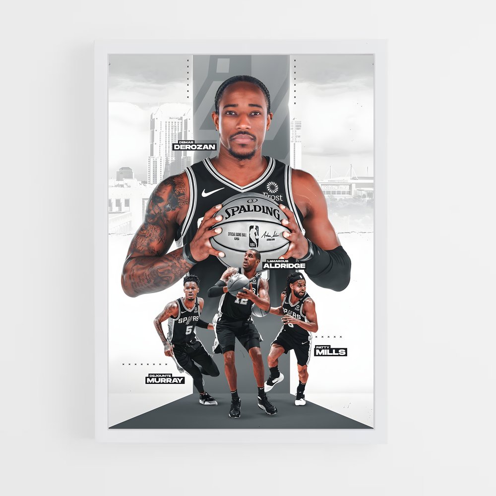 Poster Spurs Dynamique – affiche Basketball (vue 3)